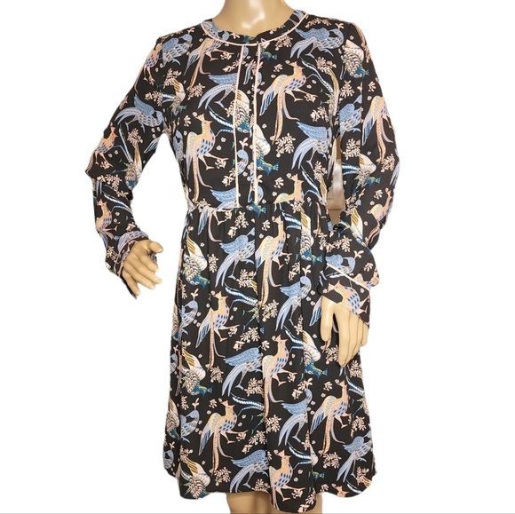 NWT Loft peacock flowy dress - Picture 2 of 16